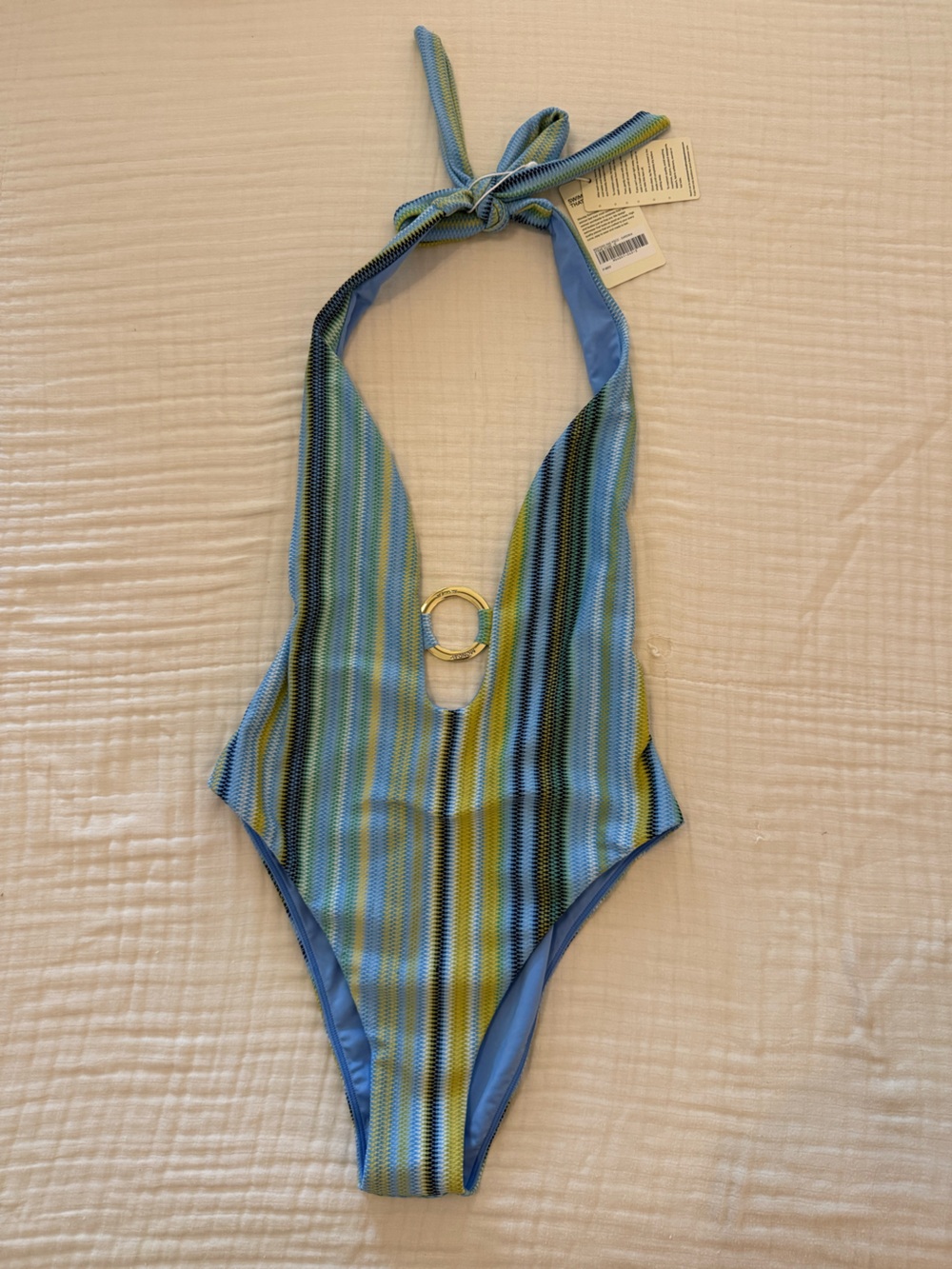 Monday swimwear montego one piece in Sardinia stripe size M brand new